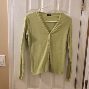 GAP Button-Up Cardigan - Soft Green